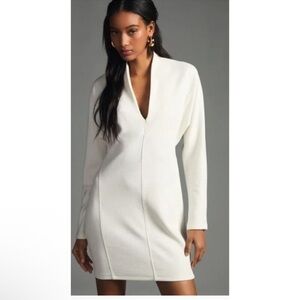 Ivory Batwing Kimono-Style Dress | Minimalist Sculptural